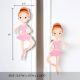 Handcrafted Acacia Wood Ballerina Doll Handles Set